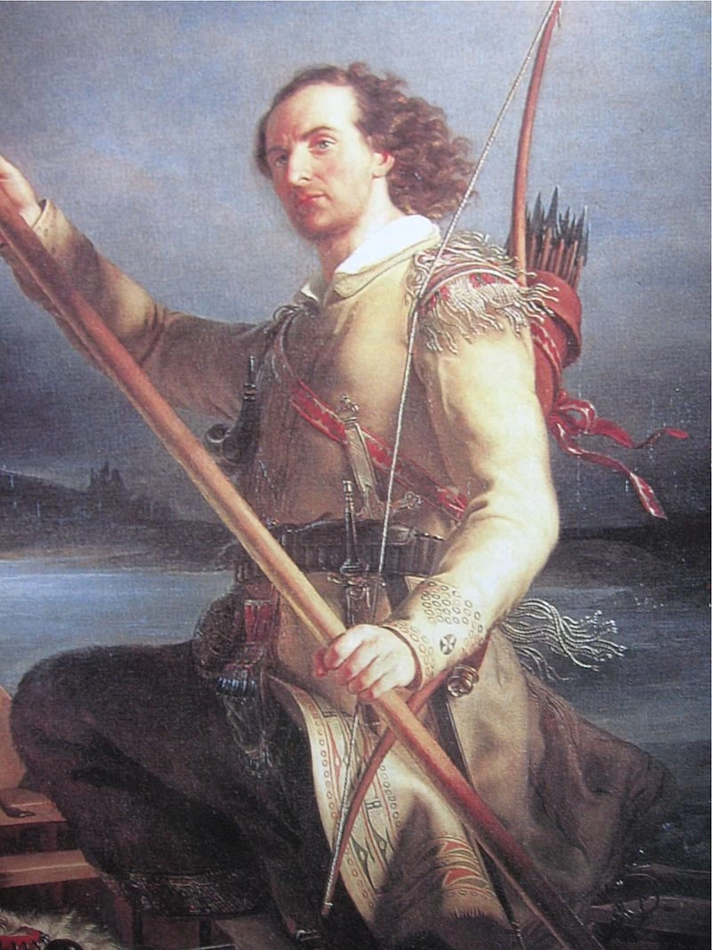 Costantino Beltrami alle fonti del Mississippi, Palazzo Frizzoni, Bergamo - dettaglio